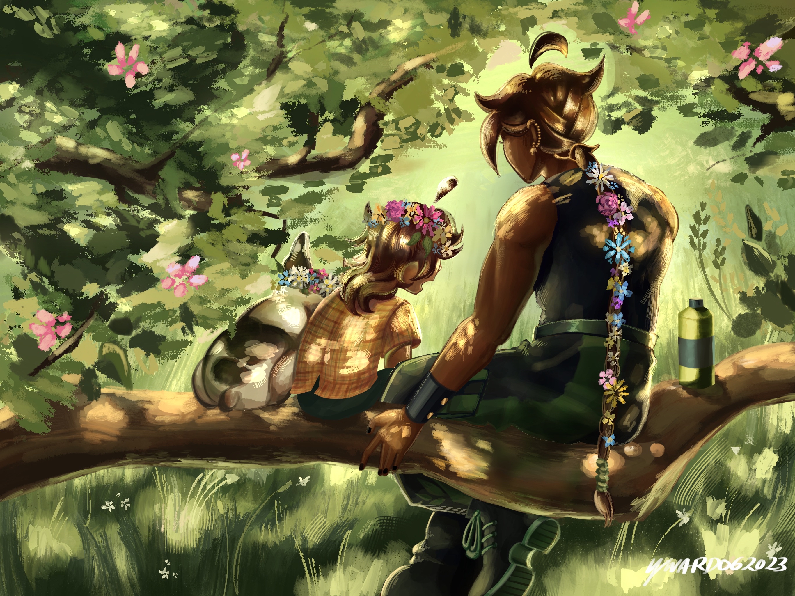 Kutsuro, Leon and Croissant in the forest